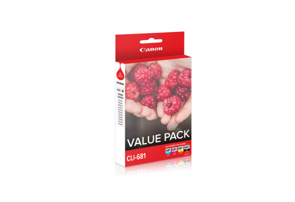 Picture of Canon CLI-681 Ink Cartridge Value Pack (Cyan, Magenta, Yellow & Black)